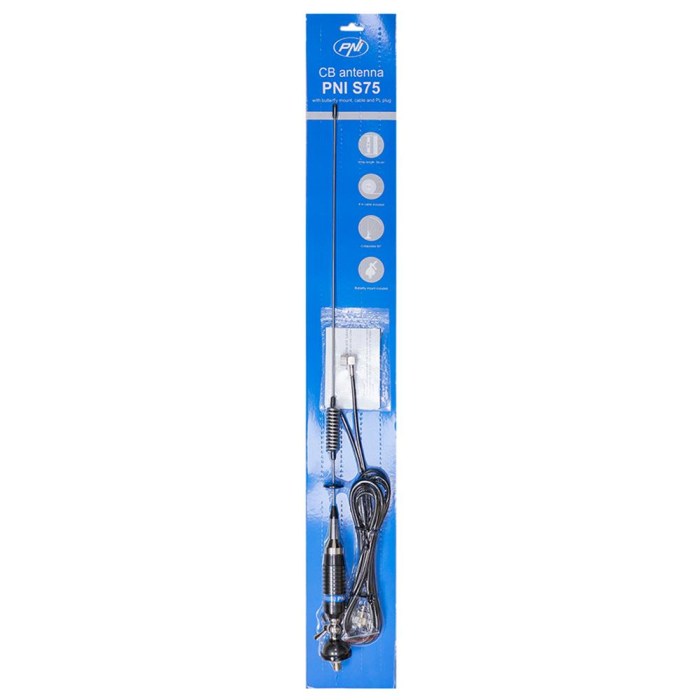 ANTENA CB PNI S75 CU FLUTURE, CU MONTURA, CABLU SI MUFA PL [4]