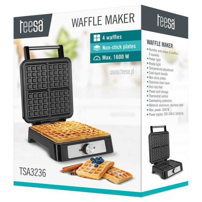 APARAT 4 WAFE 1600W INOX TEESA [6]