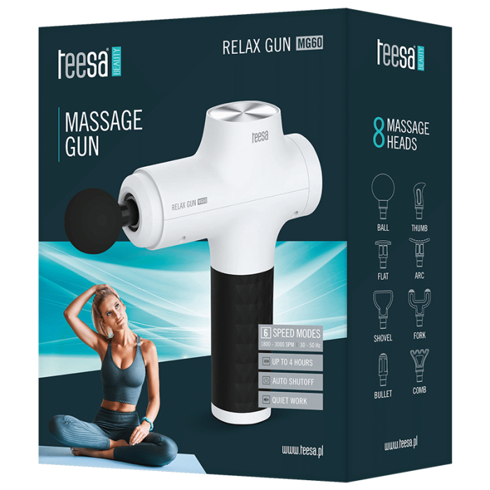 APARAT MASAJ TIP PISTOL RELAX GUN MG60 ALB TEESA [10]