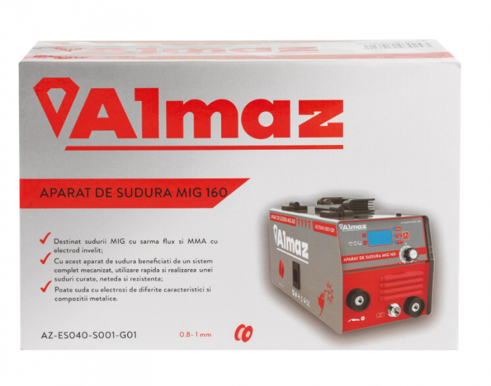 Aparat sudura Almaz, MMA+MIG+MAG, intensitate maxima 160A, afisaj digital  AZ-ES040-S001-G01 [2]
