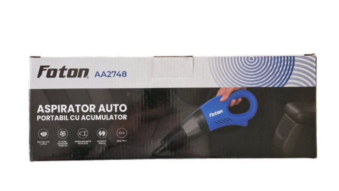 Aspirator auto Foton AA2748 72W cu incarcare USB [7]