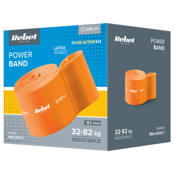 BANDA ELASTICA LATEX 208CM 32-82KG REBEL ACTIVE [4]