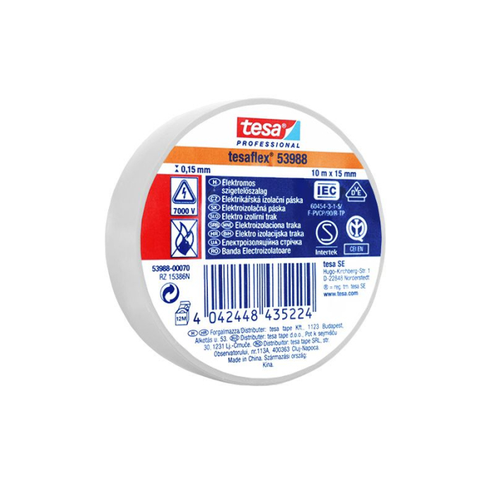 BANDA IZOLATOARE TESAFLEX 10M ALB 10BUC [2]