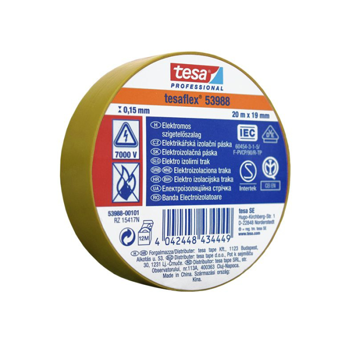 BANDA IZOLATOARE TESAFLEX 20M GALBEN 10 BUC [2]