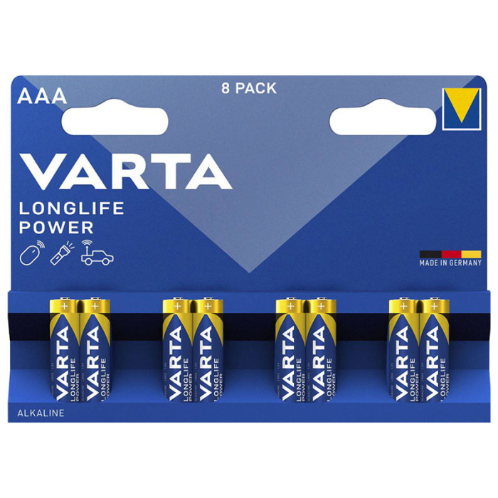 BATERIE ALCALINA LONGLIFE POWER LR03 BLISTER 8 VARTA [2]