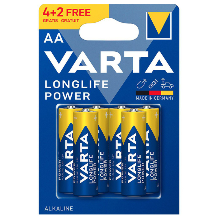 BATERIE ALCALINA LONGLIFE POWER LR6 4+2 VARTA [2]
