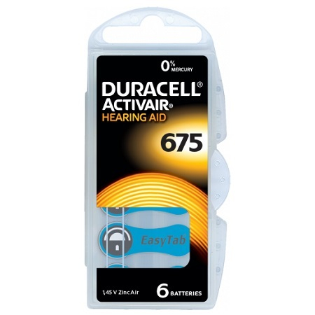 BATERIE AUDITIVA DURACELL 675 BLISTER 6 BUC [1]
