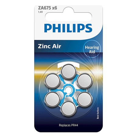 BATERIE AUDITIVA ZINC AIR BLISTER 6 BUC PHILIPS [1]