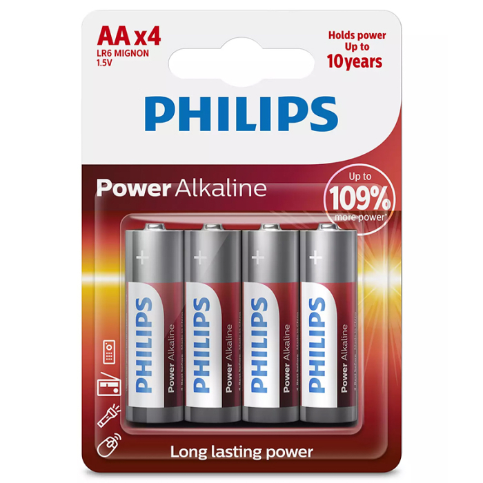 BATERIE POWER ALKALINE LR6 AA BLISTER 4 BUC PHILIPS [2]