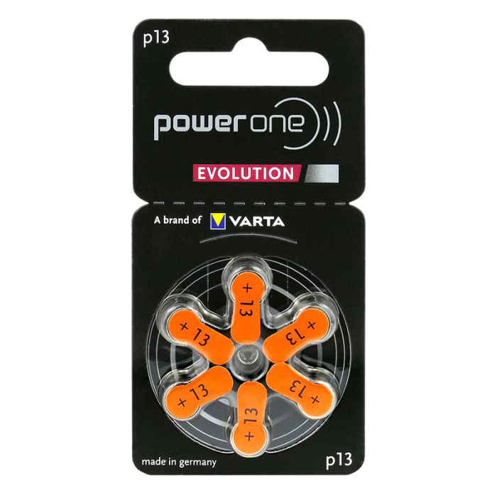 BATERII AUDITIVE POWER ONE EVOLUTION P13 BL 6 VARTA [2]