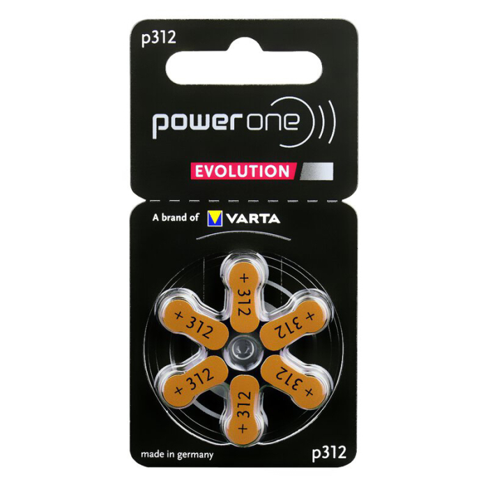 BATERII AUDITIVE POWER ONE EVOLUTION P312 BL 6 VARTA [2]