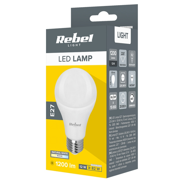 BEC LED E27 A60 12W 230V 4000K REBEL [3]