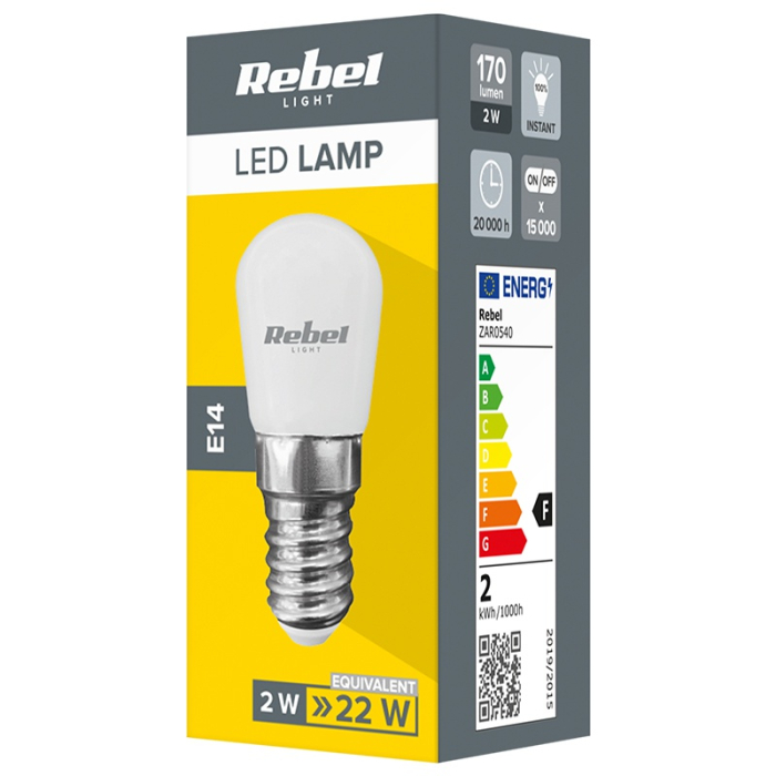 BEC LED LADA FRIG 2W 4000K 230V REBEL [3]