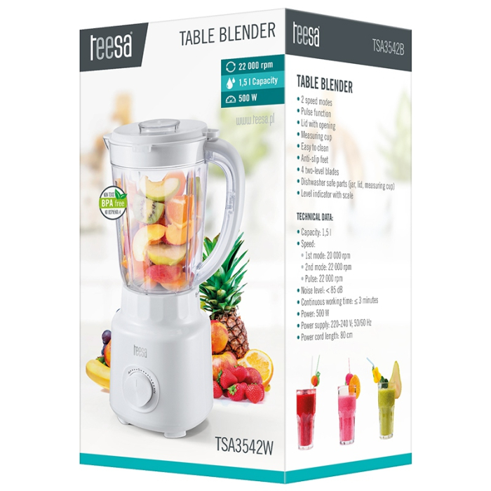 BLENDER MASA 500W 1.5L ALB TEESA [9]