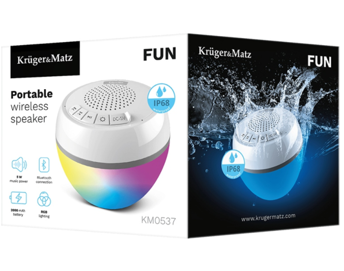 BOXA BT CU ILUMINARE AMBIENTALA FUN KRUGER&MATZBoxa Bt Cu Iluminare Ambientala Fun Kruger&matz [7]