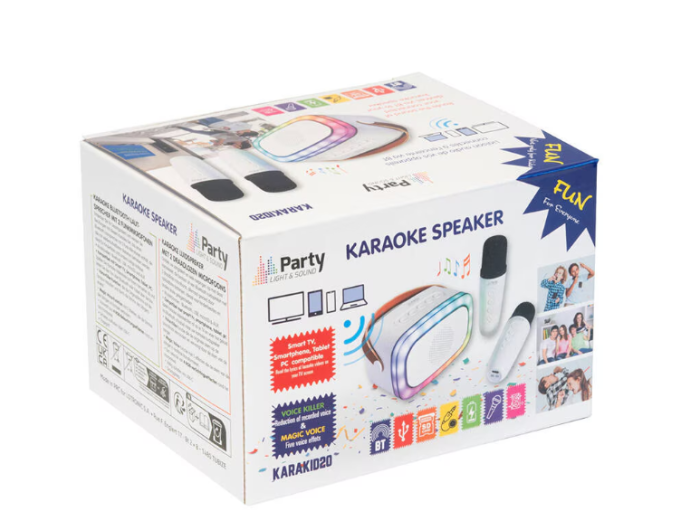 Boxa Portabila Karaoke cu 2 Microfoane Functie BT/USB/TWS [3]