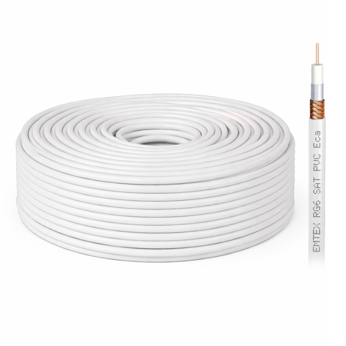 CABLU COAXIAL  CUPRU RG6 ROLA 100M EMTEX [2]