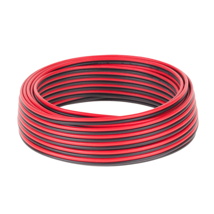 CABLU DIFUZOR CCA 2X0.75MM ROSU/NEGRU 10M [2]