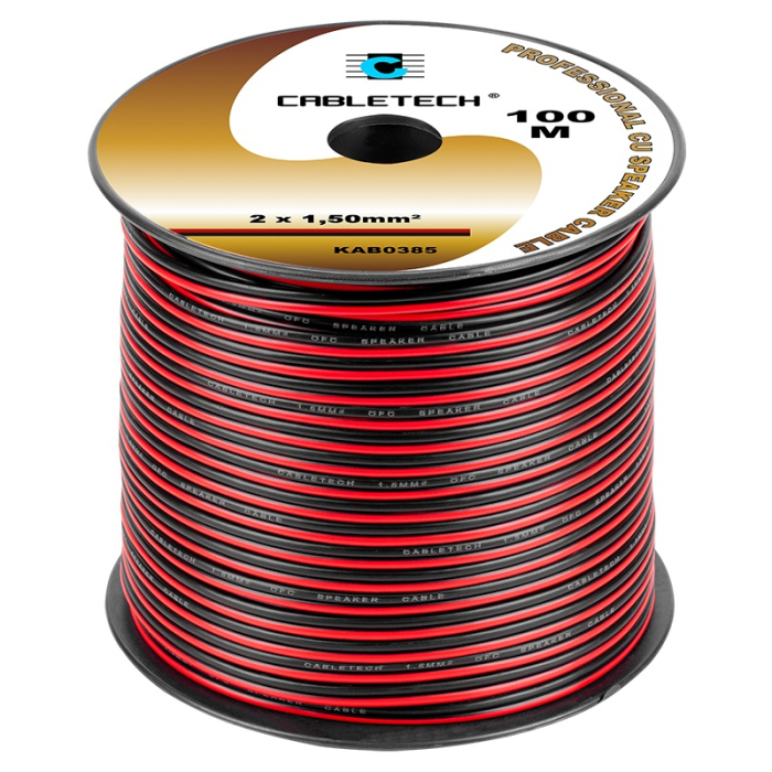 CABLU DIFUZOR CUPRU 2X1.50MM ROSU/NEGRU 100M [2]