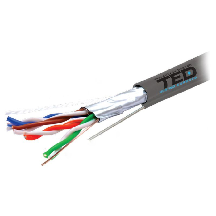 CABLU FTP CAT 5E CUPRU 0.5MM SUFA 305M TED ELECTRIC [2]