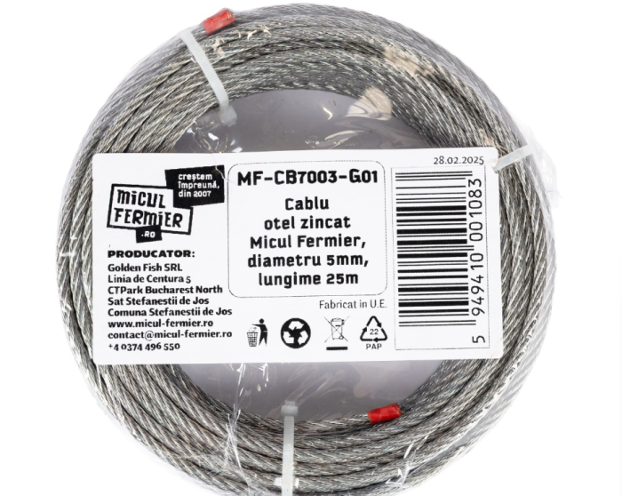 Cablu otel zincat Micul Fermier, diametru 5mm, lungime 25m [2]
