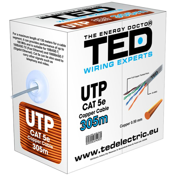 CABLU UTP CAT 5 CUPRU 0.5MM 305M TED ELECTRIC [4]