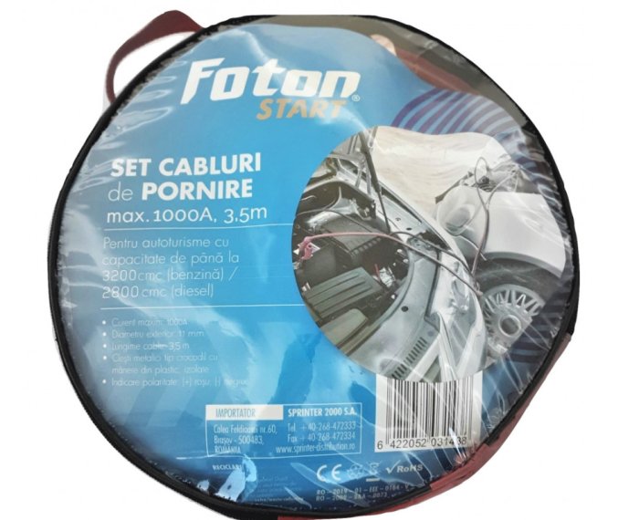 Cabluri de pornire Foton 1000A 3.5m, în gentuta [2]