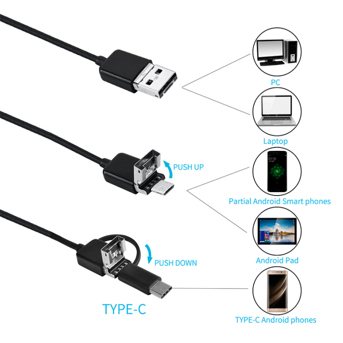 CAMERA INSPECTIE ENDOSCOP ANDROID / WINDOWS REBEL [4]
