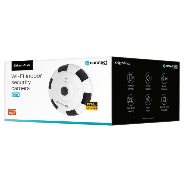 CAMERA WIFI CONNECT C70 TUYA FISHEYE KRUGER&MATZ [9]