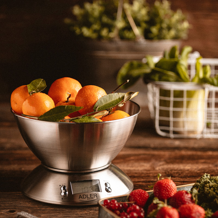 CANTAR BUCATARIE CU BOL INOX 1.8L ADLER [6]