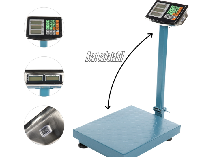 Cantar electronic Micul Fermier 300Kg afisaj dublu brat [5]