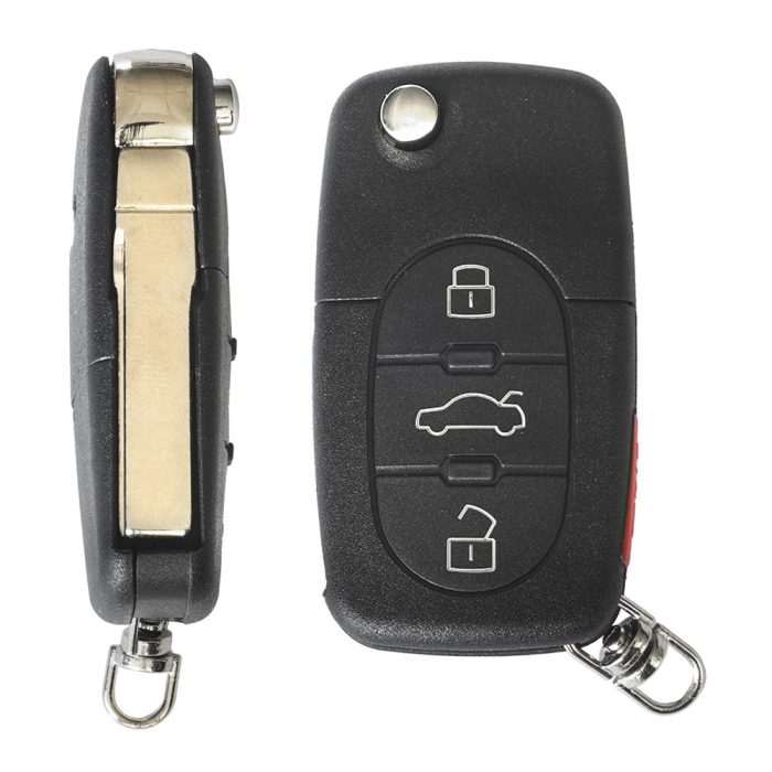 CARCASA CHEIE CONTACT PENTRU AUDI A3 / A6 / A8, 3+1 BUTOANE, CU CHEIE [2]