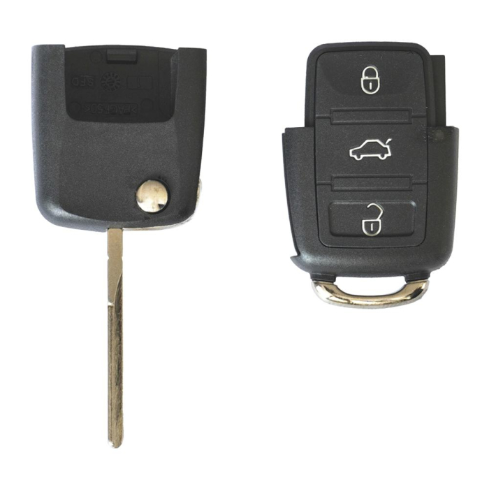 CARCASA CHEIE CONTACT PENTRU VOLKSWAGEN JETTA / PASSAT (B5-B6-B7) / POLO / SCIROCCO / TIGUAN, 3 BUTOANE, CU CHEIE [3]