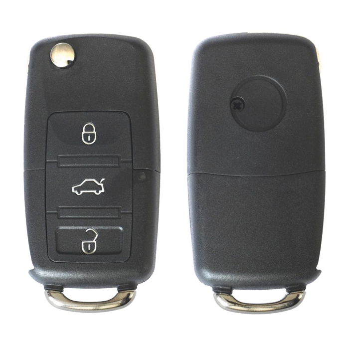 CARCASA CHEIE CONTACT PENTRU VOLKSWAGEN JETTA / PASSAT (B5-B6-B7) / POLO / SCIROCCO / TIGUAN, 3 BUTOANE, CU CHEIE [2]