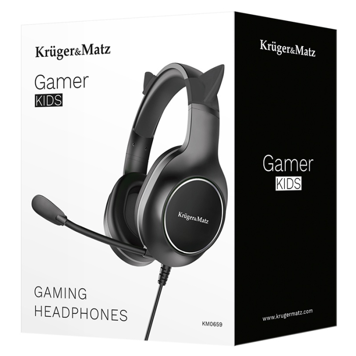 CASTI GAMER KIDS KRUGER&MATZ NEGRU [9]
