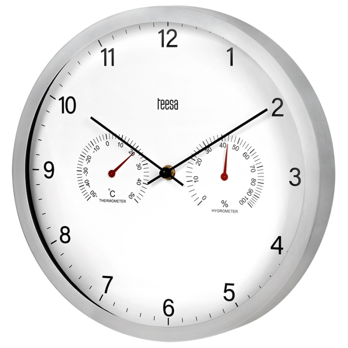 CEAS PERETE 30CM TERMOMETRU HIGROMETRU TEESA [2]