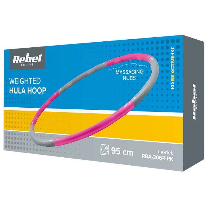 CERC FITNESS HULA HOOP 95 CM ROZ REBEL ACTIVE [7]