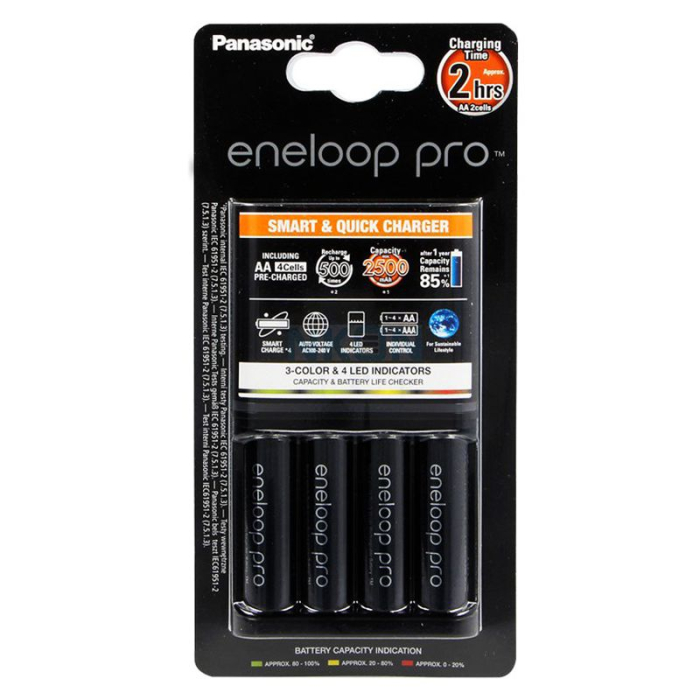 CHARGER 4 ACCU AA 2500MAH PANASONIC ENELOOP PRO [4]