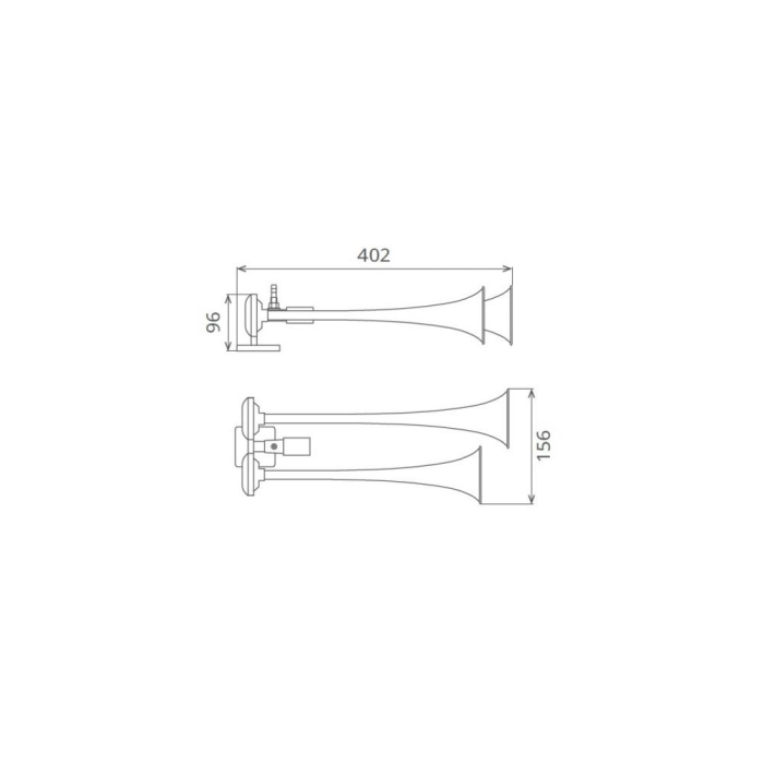 CLAXON CROM CAMION CU DOUA GOARNE 24V 1A [4]