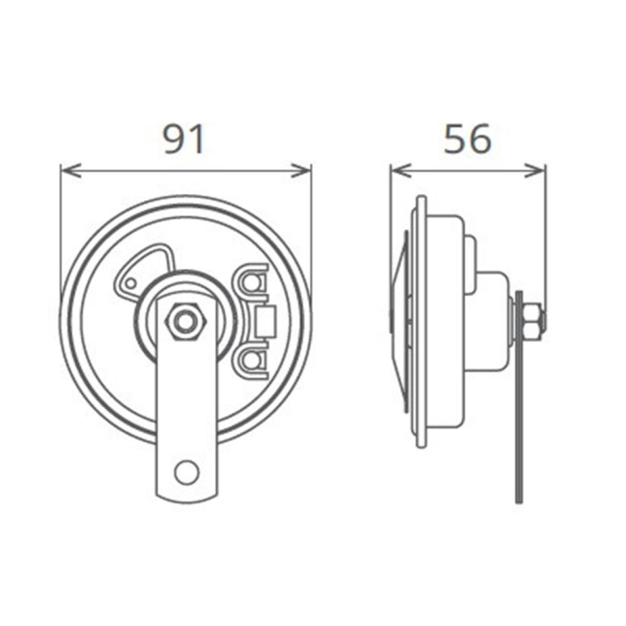 CLAXON ELECTROMAGNETIC, TIP DISC, 24V 3A TON INALT [3]