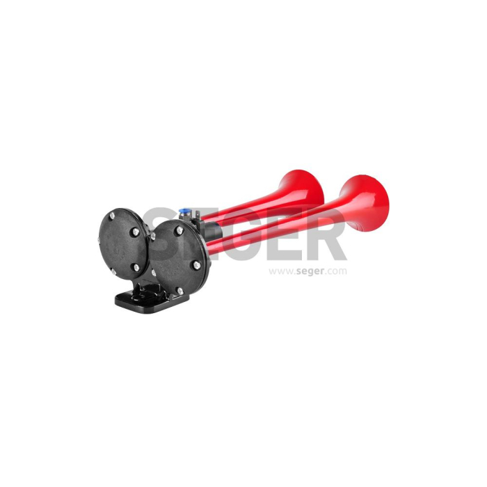 CLAXON ROSU CAMION CU DOUA GOARNE 24V 1A [3]