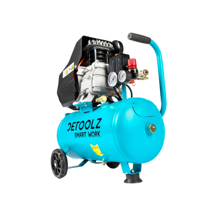 Compresor Detoolz 24L cu ulei, 1500 W, debit 160L/min, 8 bar, 2 prize de aer [7]