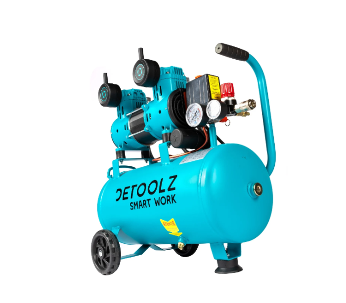 Compresor Detoolz 24L fara ulei, 1500 W, debit 154L/min, 8 bar, 2 prize de aer [6]