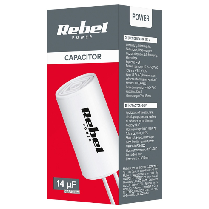 CONDENSATOR MOTOR 14UF 450V FIR [4]