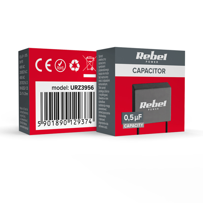 CONDENSATOR MOTOR MKSP-8 0.5UF 450V REBEL [4]