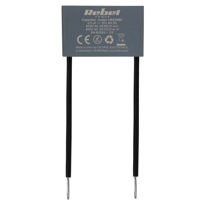 CONDENSATOR MOTOR MKSP-8 2.5UF 450V REBEL [3]