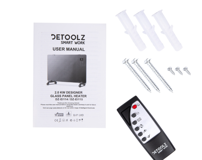 Convector electric 1000W/2000W, negru [5]