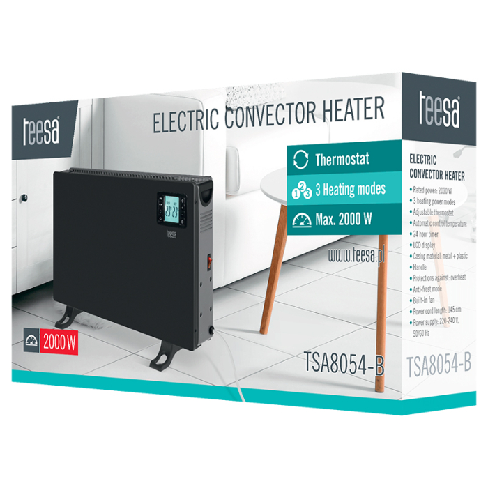CONVECTOR INCALZIRE ECRAN LCD 3 TREPTE 2000W TEESA [9]
