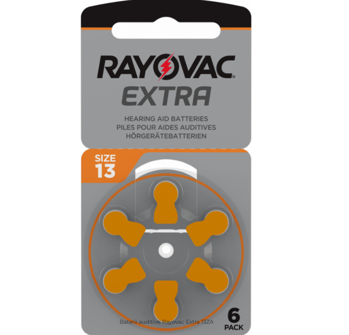 Cutie 60 Baterii auditive Rayovac Extra 13ZA [4]