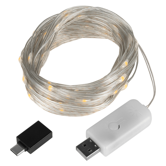 DECORATIUNE LED ALB CALD 10M REBEL [3]